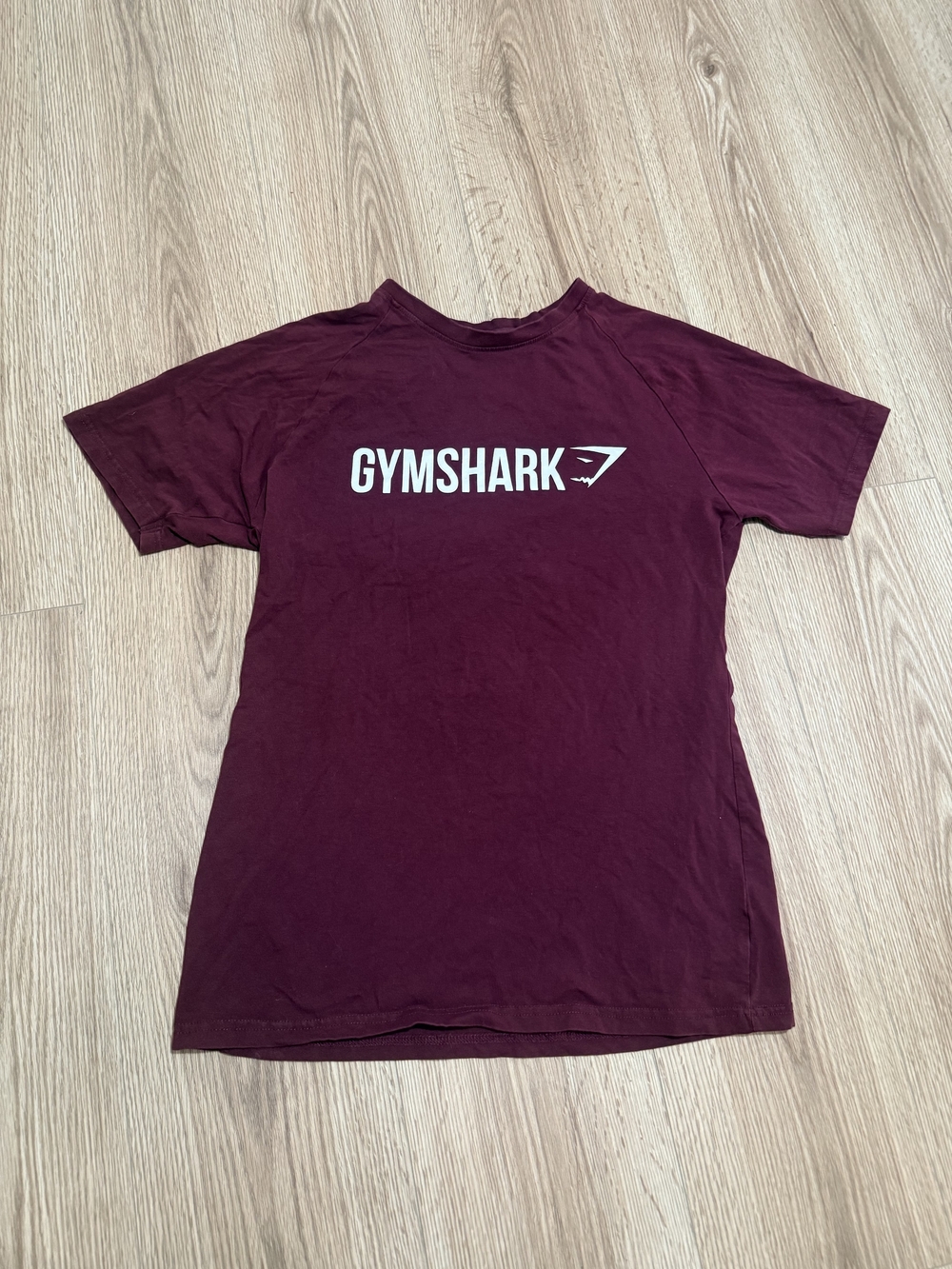 Gymshark Men's Burgundy Short Sleeve Logo Tee Size S